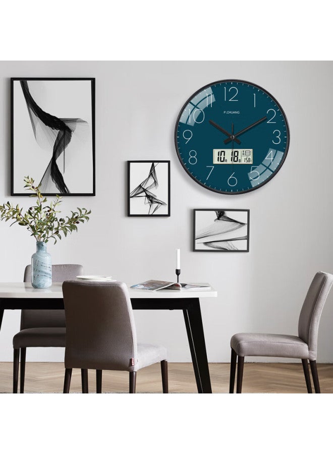 Peng Chuang Pengchuang Swiss Movement Quartz Clock, Home Fashion Wall Clock, Living Room Wall-mounted Clock, Electronic Timepiece For Classroom, Simple Desig - Image 2