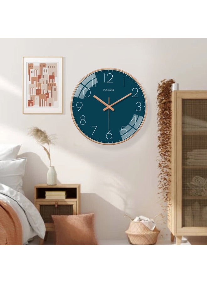 Peng Chuang Pengchuang Swiss Movement Quartz Clock, Home Fashion Wall Clock, Living Room Wall-mounted Clock, Electronic Timepiece For Classroom, Simple Desig - Image 1