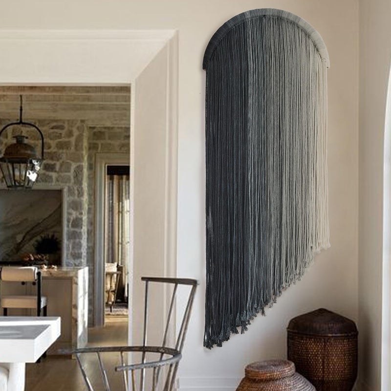 Flber تعليق حائط ماكرامي مصبوغ بتدرج الألوان ديكور ماكرامي لغرفة المعيشة وغرفة النوم ديكور بوهيمي 20