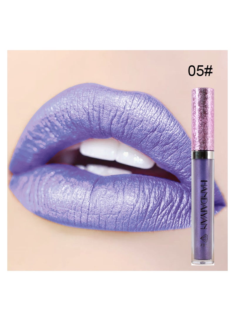 هاندايان ملمع شفاه بحمض الهيالورونيك عالي اللمعان، لون غير لاصق للشفاه، سائل زيتي لإزالة البقع، ملمع أحمر شفاه لامع، مرطب يدوم طويلاً مقاوم للماء للنساء والفتيات - Image 1