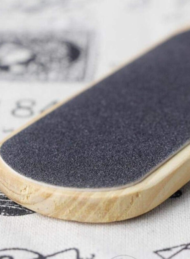Generic Dual-faced foot exfoliating brush with wooden design and ergonomic handle that is gentle on the skin  - Image 4