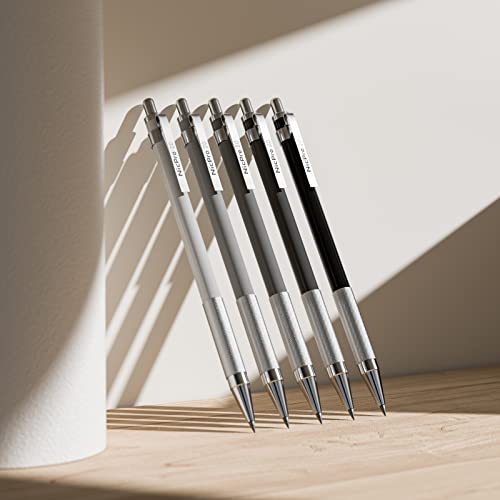 Nicpro 17PCS Metal 2mm Mechanical Pencil Set in Leather Case 5 PCS 20 mm Lead Pencil Holders 4B 2B HB 2H 4H 6 Tube Black Colored Lead Refills Erasers Sharpener For Art Drafting Sketching Drawing - Image 3