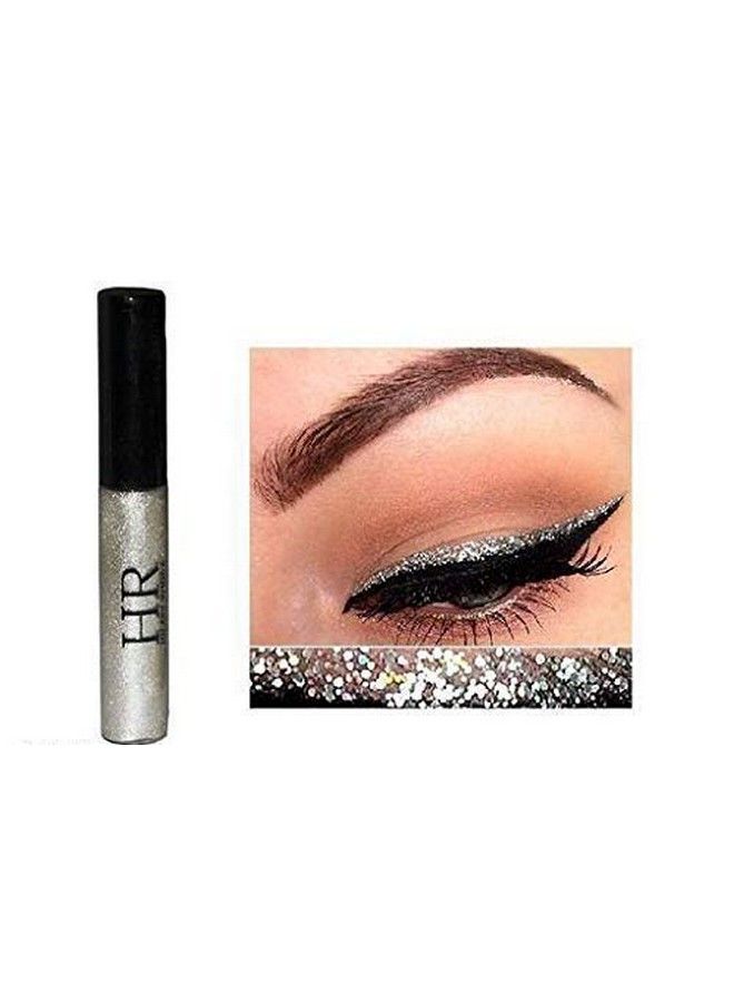 Hilary Rhoda هيداري رودا Hr كحل سائل معدني لامع مقاوم للماء أدوات مكياج العيون لحفلات الكوسبلاي والزفاف - فضي - Image 3
