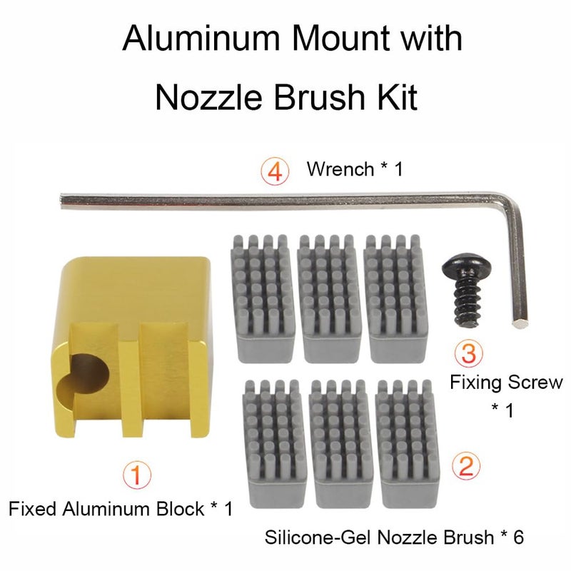 Dual Angle Brush 3D Printer Nozzle Maintenance Kit with 6 Brush Heads - Image 4