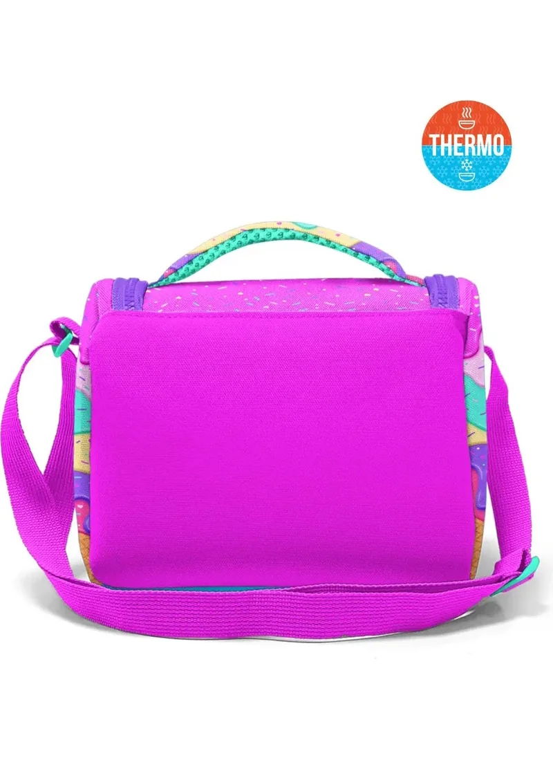Elatae Ice Cream Patterned Multicolored Thermal Lunch Box 11731