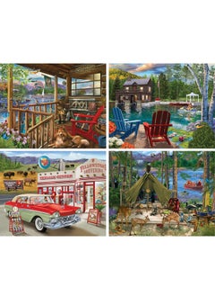 Bits and Pieces Bits and Pieces - 4-in-1 Multi-Pack - 300 Piece Jigsaw Puzzles for Adults - Large pc Puzzle Set Bundle by Bigelow Illustrations -16"x20" (41cmx51cm)  - Image 2
