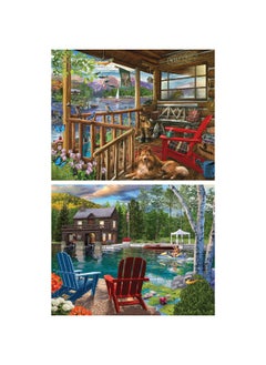 Bits and Pieces Bits and Pieces - 4-in-1 Multi-Pack - 300 Piece Jigsaw Puzzles for Adults - Large pc Puzzle Set Bundle by Bigelow Illustrations -16"x20" (41cmx51cm)  - Image 3