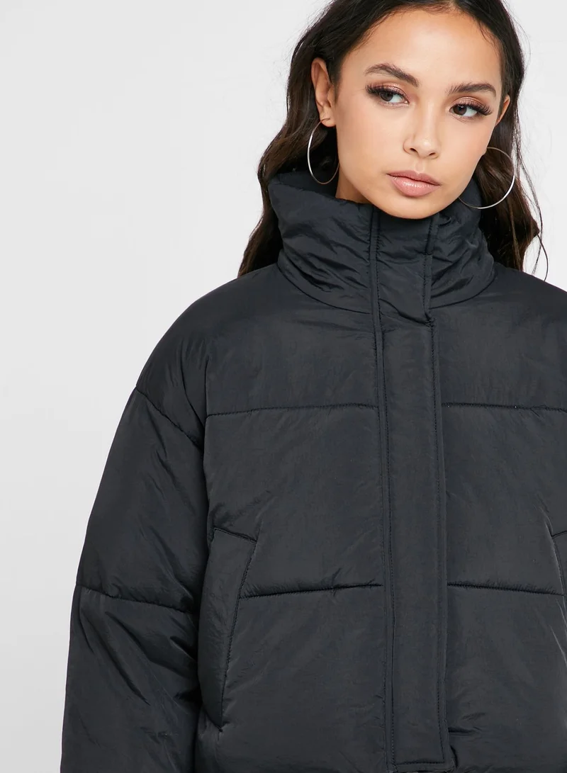 TOPSHOP Full Zip Quilted Jacket