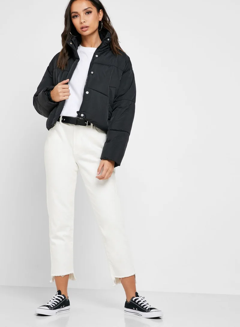 TOPSHOP Full Zip Quilted Jacket