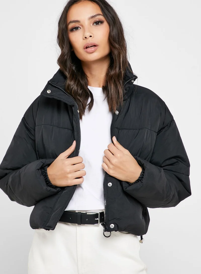TOPSHOP Full Zip Quilted Jacket
