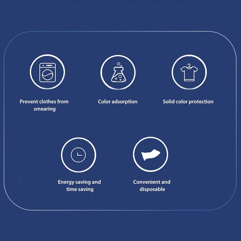 كلاراكو ملقط ألوان للغسيل، 76 قطعة، ملاءات التقاط الألوان، ملاءات غسيل تمتص ألوان الغسيل، ملقط صبغة الملابس المعطرة - Image 3