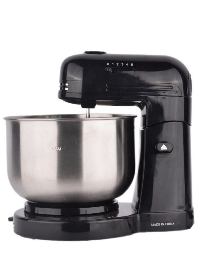 Electric Stand Mixer 3.5L - 300W Powerful Kitchen Mixer with 6-Speed Settings, Stainless Steel Bowl, Dough Hook, Whisk, and Beater - Perfect for Baking, Whipping, and Kneading - Easy to Clean & Space-Saving Design  - Image 2