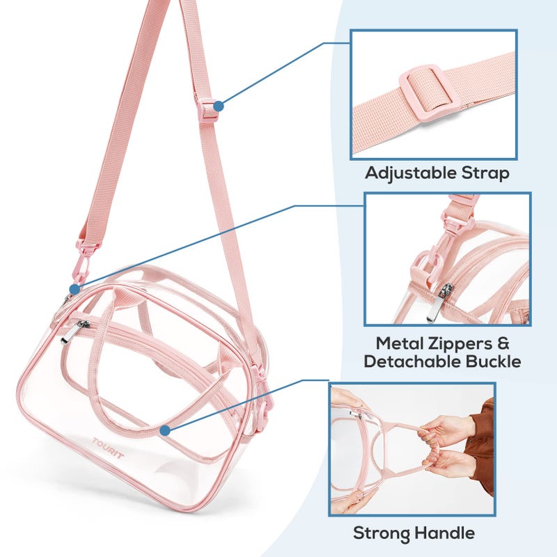 TOURIT Stadium Approved Clear Lunch Bag Transparent Bag with Adjustable Strap Clear Lunch Box for Women Men Work - Image 5