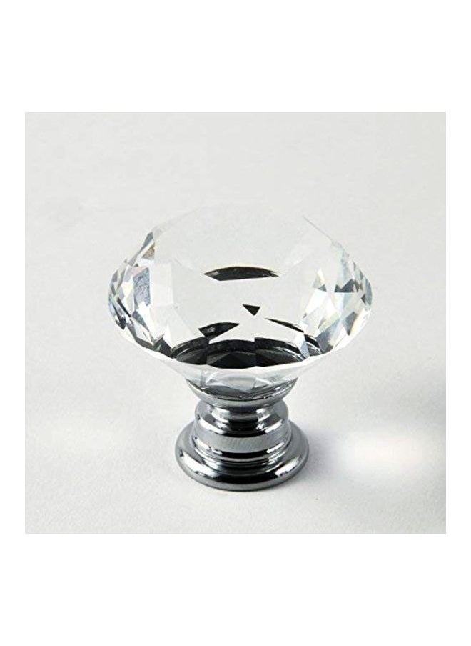 Generic - 12-Piece Diamond Shape Crystal Glass Knob Set Clear 1.8x1.1x0.6inch - Image 1