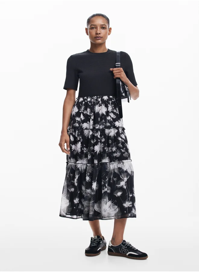 DESIGUAL Combined Midi Dress