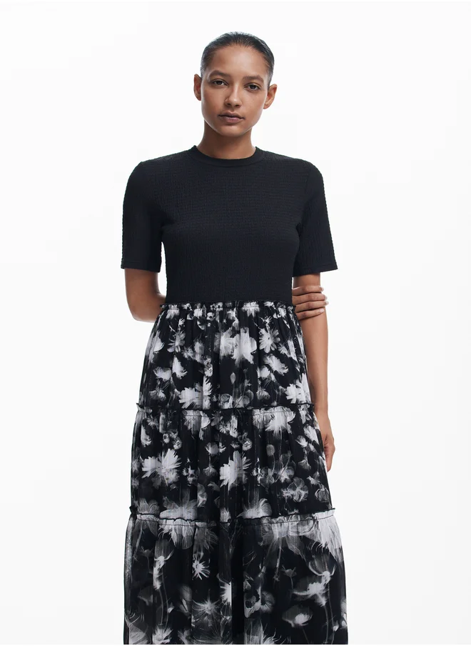 DESIGUAL Combined Midi Dress