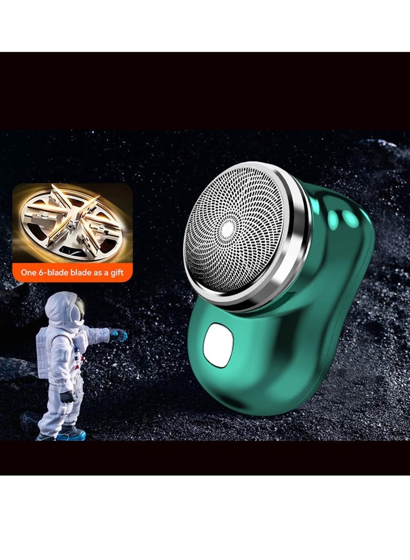 Electric Razor for Men, Newest Mini-Shave Portable Shaver, Pocket Size Shaver Wet and Dry Mens USB Rechargeable Easy One-Button Use Home,Car,Travel (BLUE) - Image 3