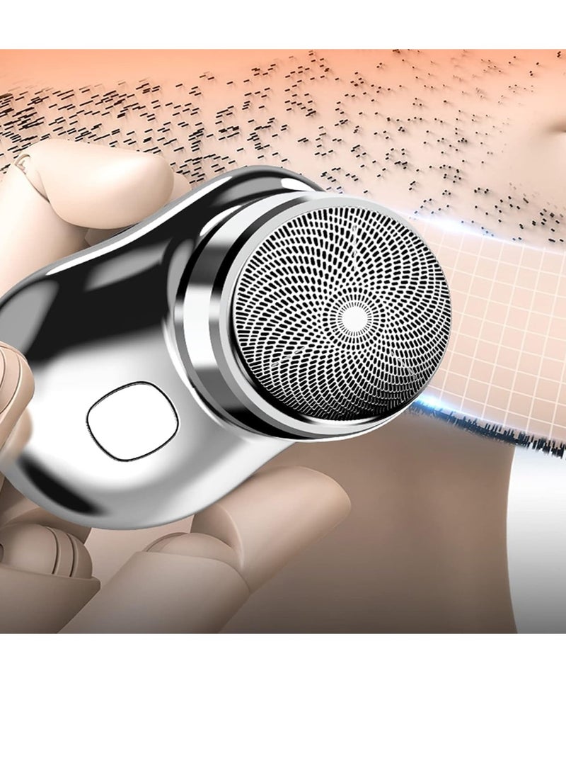 Electric Razor for Men, Newest Mini-Shave Portable Shaver, Pocket Size Shaver Wet and Dry Mens USB Rechargeable Easy One-Button Use Home,Car,Travel (BLUE) - Image 5