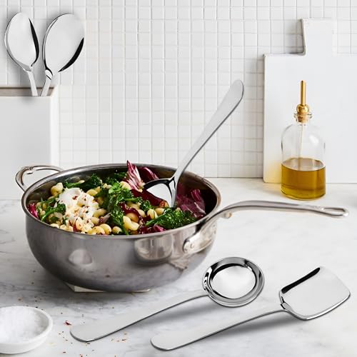 Parage 3 Pieces Stainless Steel Serving Spoons Set for Dining Table/Kitchen, 1.8 mm Heavy Gauge (1 Soup Ladle (Karchi), 1 Solid Spoon (Chamcha), 1 Rice Spoon), Silver (Pack of 3) - Image 3