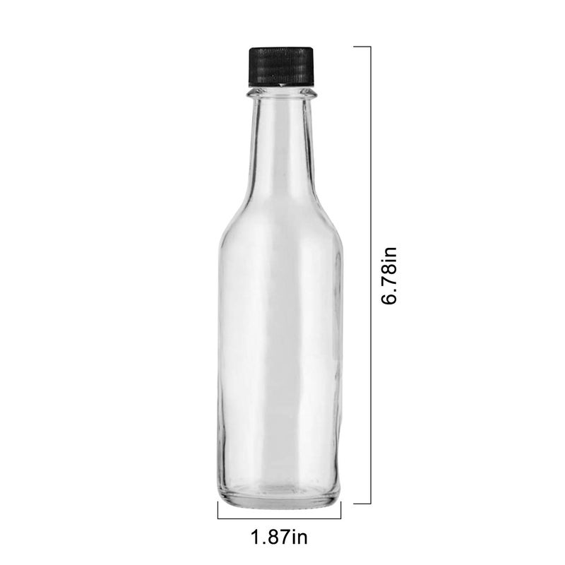 Encheng 35 Pack 5oz Hot Sauce Bottles with Lids,Glass Woozy Bottles with Dripper Inserts and Shrink Capsules,Small Glass Wine Bottle for Homemade Sauces,Oils,Vanilla Extracts,Dressings,Gifting - Image 2
