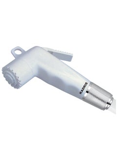 KADRIS 3 Pcs Safa Bidet Toilet Spray Gun Set SA-1116, Handheld Bidet Sprayer Shattaf with flexible PVC Hose Toilet Water Sprayer, Silver  - Image 3