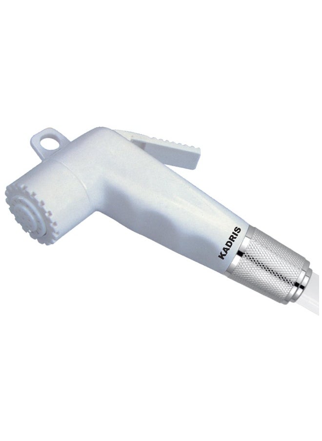 KADRIS 3 Pcs Safa Bidet Toilet Spray Gun Set SA-1116, Handheld Bidet Sprayer Shattaf with flexible PVC Hose Toilet Water Sprayer, Silver  - Image 3