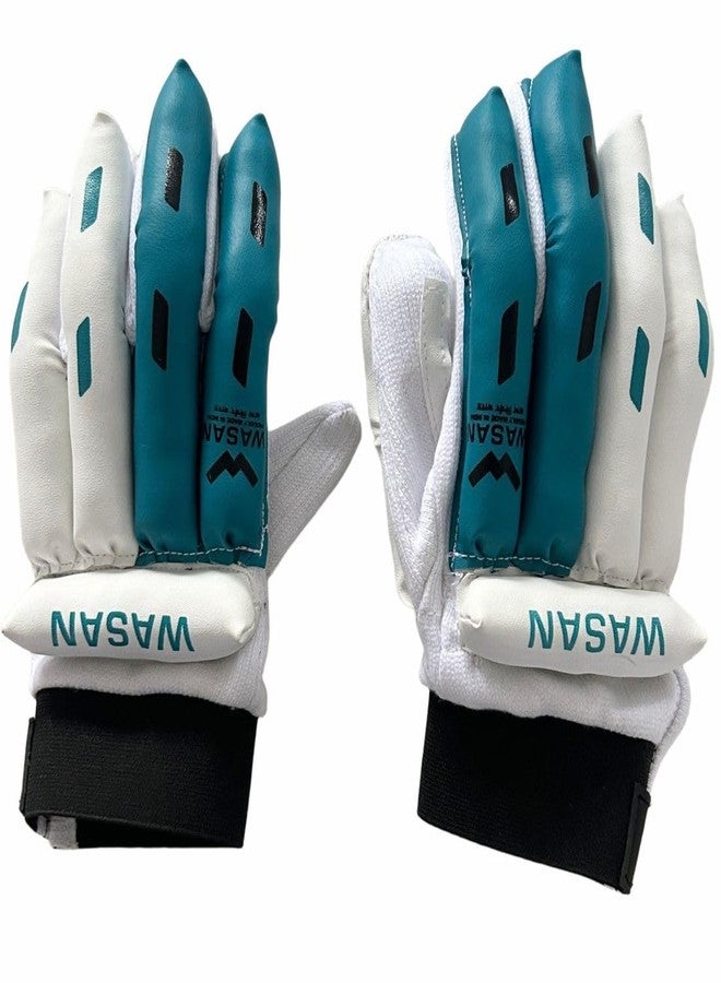 Wasan Cricket Batting Gloves for Boys | PVC Material | Size Small Boy (7-10 Years) | Teal Green - Image 1