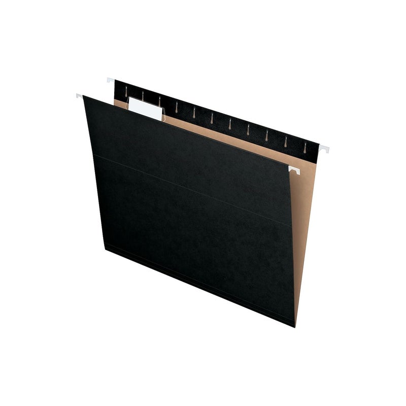 Pendaflex Recycled Hanging Folders, Letter Size, Black, 1/5 Cut, 25/BX (81605) - Image 1