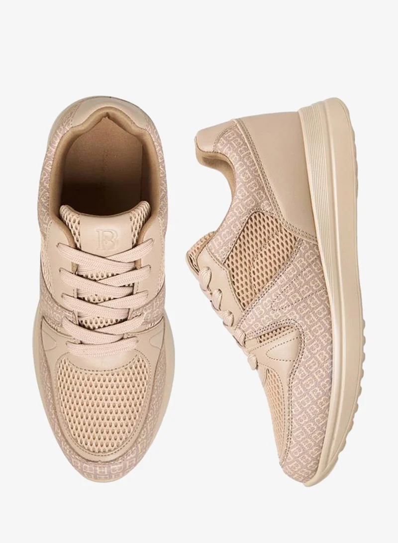 Flora Bella By Shoexpress Women Mongram Print Lace-Up Sneakers