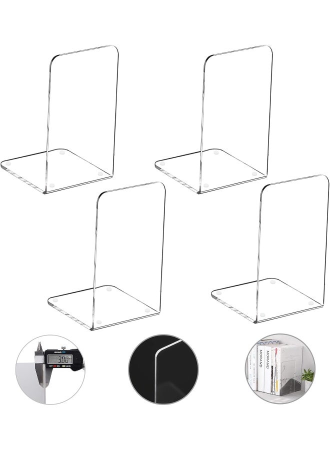 TPGP Bookends Pair Organizer Bookshelf Decor Decorative Bedroom Library Office School Supplies Stationery Gift (Plastic Acrylic_2 Pairs) - Image 1