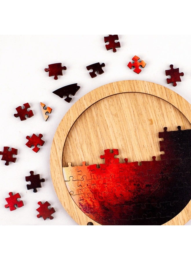 Planet Educational Toys PuzzleEBAY Support Small Wooden Puzzle Strength Factory-Color:Small Sun Color - Image 5