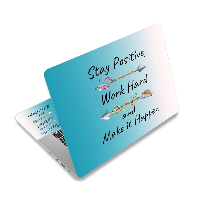 DINKY Laptop Skin Sticker Decal, 16" 16.5â€ 17â€ 17.3 inch Laptop Universal Reusable Vinyl Skin Stickers Art Cover Decal Notebook PC Personalized Protector (Inspiration Quote) - Image 1