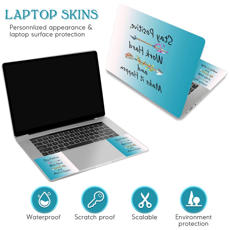 DINKY Laptop Skin Sticker Decal, 16" 16.5â€ 17â€ 17.3 inch Laptop Universal Reusable Vinyl Skin Stickers Art Cover Decal Notebook PC Personalized Protector (Inspiration Quote) - Image 3