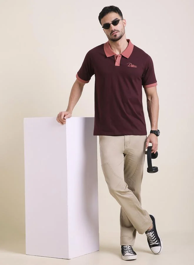Difference of Opinion Men Relaxed Fit Embroidery Polo