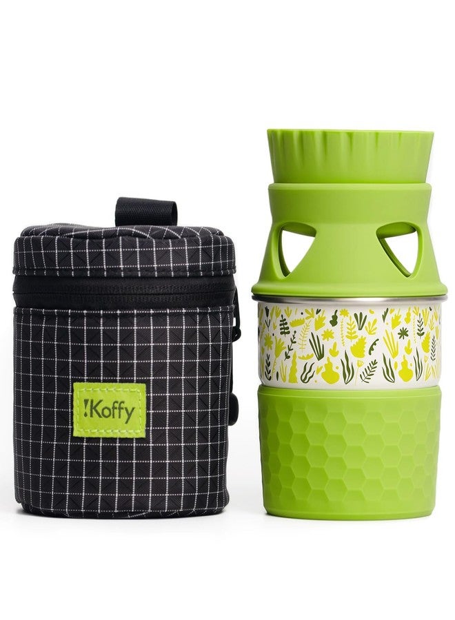 iKoffy Pocket Pour-Over Coffee Maker, Portable Coffee Dripper & Cup Set with Cone Paper Filters, Travel-Friendly, Easy to Clean - Image 1
