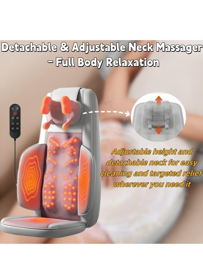 Arabest Shiatsu Neck and Back Massager Cushion Ergonomic Stress Relief Deep Tissue Electric Shiatsu Massager with Heat for Neck Back Pain Relief Adjustable Intensity for Office Car Home Use - Image 4