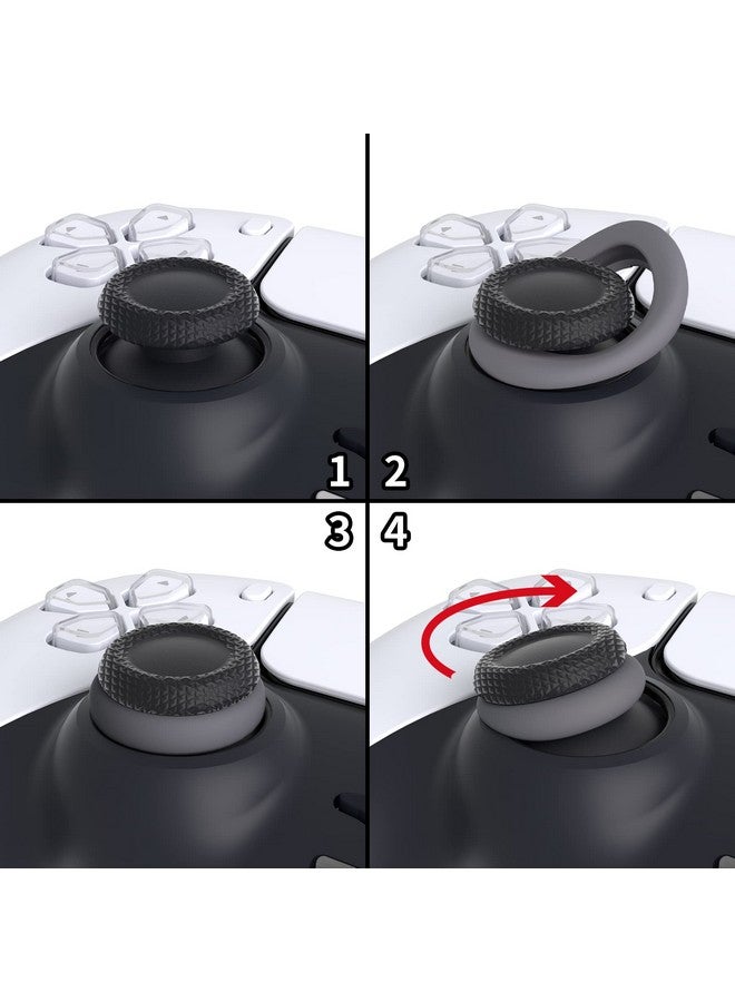 playvital 3 Pairs Silicone Aim Assist Target Motion Control Precision Rings For Ps5, For Ps4, For Xbox Series X/S, Xbox One, Xbox 360, For Switch Pro, For Steam Deck Gray & Black & White - Image 4