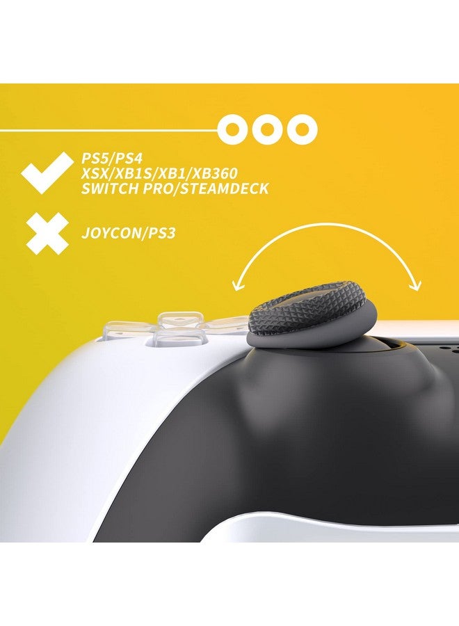 playvital 3 Pairs Silicone Aim Assist Target Motion Control Precision Rings For Ps5, For Ps4, For Xbox Series X/S, Xbox One, Xbox 360, For Switch Pro, For Steam Deck Gray & Black & White - Image 3