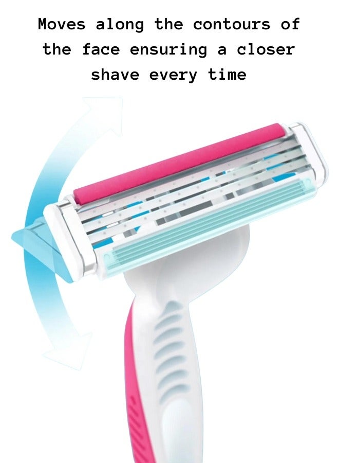 Farah22 Unisex Disposable Tipple Blade Razors, 8 Count - Image 3