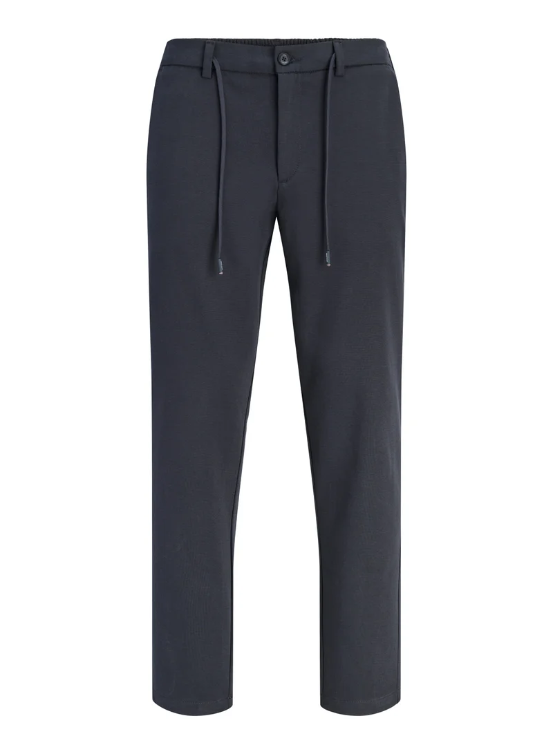 JACK & JONES Dark Navy Casual Drawstring Tapered Fit Joggers for Men | Best Price UAE