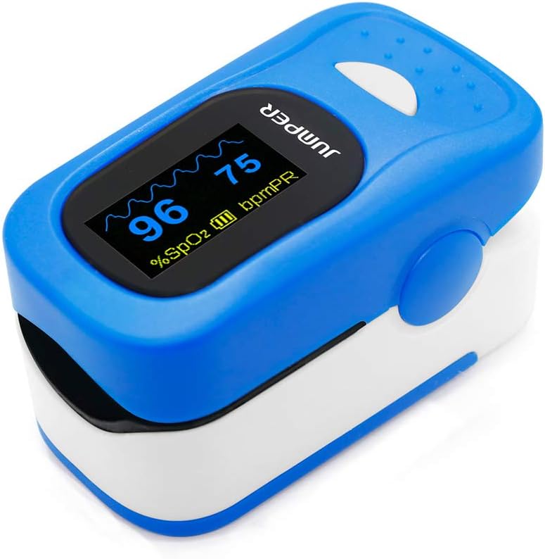 Jumper Blue Pulse Oximeter with Heart Frequency Display - Image 3