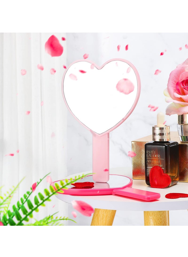 Zikra 3 Pcs Heart Shaped Handheld Mirrors, Mini Cosmetic Mirrors Travel Makeup Mirrors for Women Girls Portable Cosmetic Mirror - Image 4