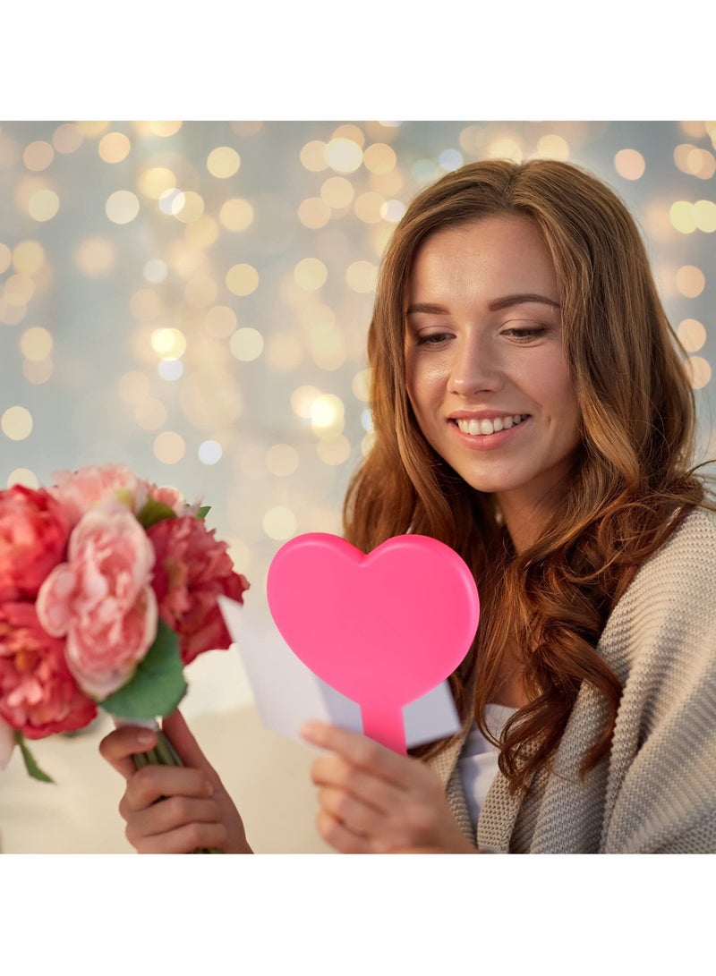 Zikra 3 Pcs Heart Shaped Handheld Mirrors, Mini Cosmetic Mirrors Travel Makeup Mirrors for Women Girls Portable Cosmetic Mirror - Image 5