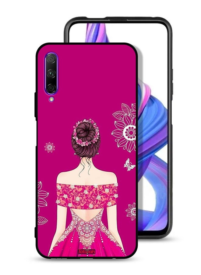 Tolwak Honor 9X Pro Protective Case Cover Girl And Flowers Art - Image 1