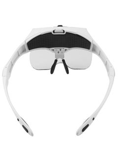 Head‑Mounted Magnifier, Rechargeable Headband Magnifying Glass, with 2 LED Lights and Adjustable Headband, Jeweler's Loupe Light Bracket for Reading, Dentistry, Surgery, Research