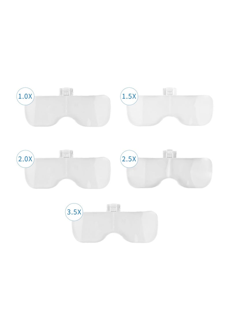 3D - Head‑Mounted Magnifier, Rechargeable Headband Magnifying Glass, with 2 LED Lights and Adjustable Headband, Jeweler's Loupe Light Bracket for Reading, Dentistry, Surgery, Research - Image 1