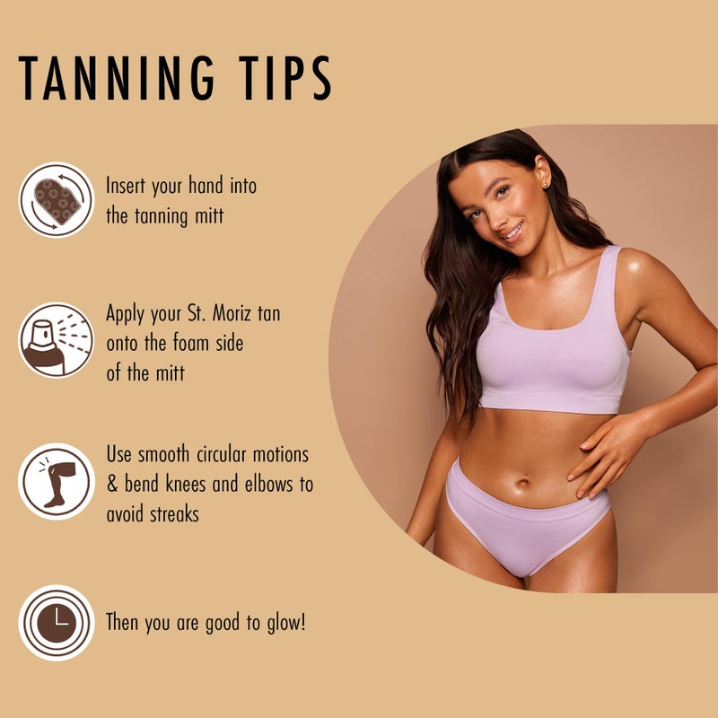 St. Moriz St Moriz Velvet Self Tanning Mitt - Reusable Self Tanner Applicator Glove For Even Self Tan Coverage & Streak Free Finish - Use with Any Self Tanner Mousse, Mist, Lotion - Self Tan Mitt - Pack of 1 - Image 5