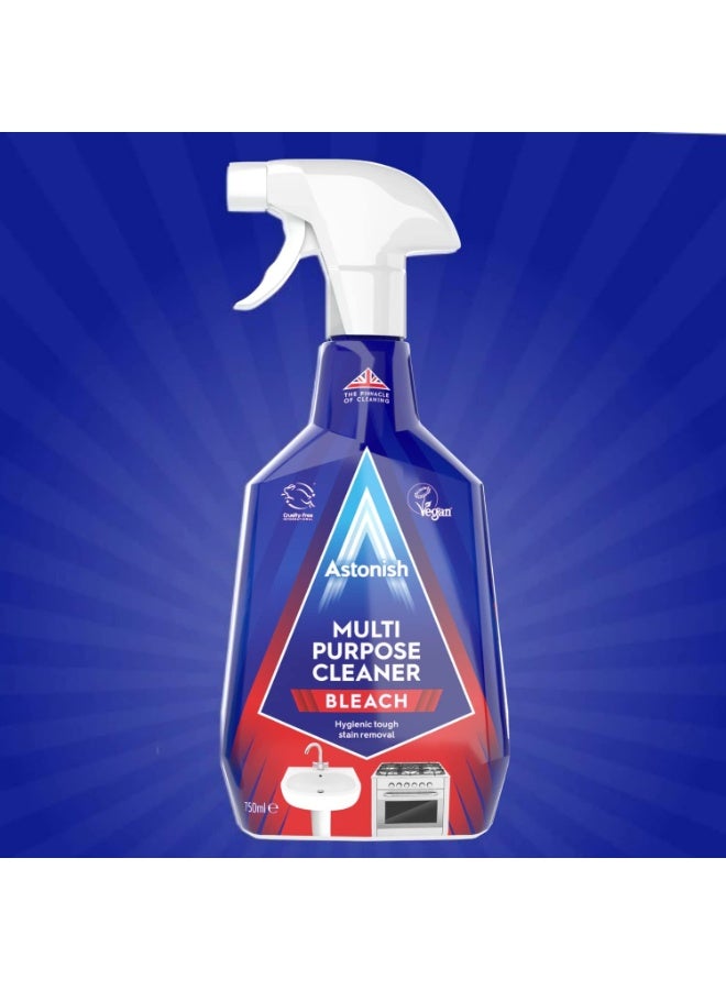 Astonish Multi Purpose Cleaning Spray With The Added Power Of Bleach - All Purpose Cleaning Solution Removes Heavy Duty Stains & Hygienically Cleans Bathrooms & Kitchen Surfaces, 750ml Spray Bottle - Image 1