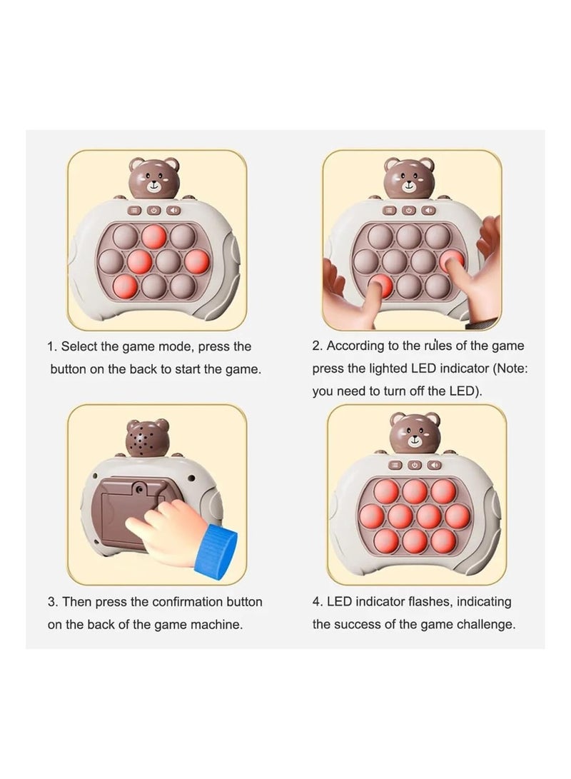 general Quick Push Toy with Lights, Quick Push Bubble Game, Fun Glowing Pop Toy, Suitable for Kids and Adults to Relax (Bear) - Image 2