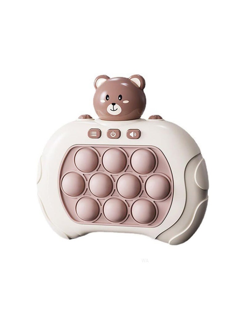 general Quick Push Toy with Lights, Quick Push Bubble Game, Fun Glowing Pop Toy, Suitable for Kids and Adults to Relax (Bear) - Image 1
